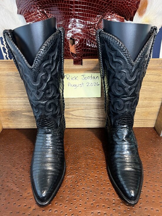 Star by Liberty Boot Co. Black Lizard Cowboy Boots in Men\'s Size 8D main image 10